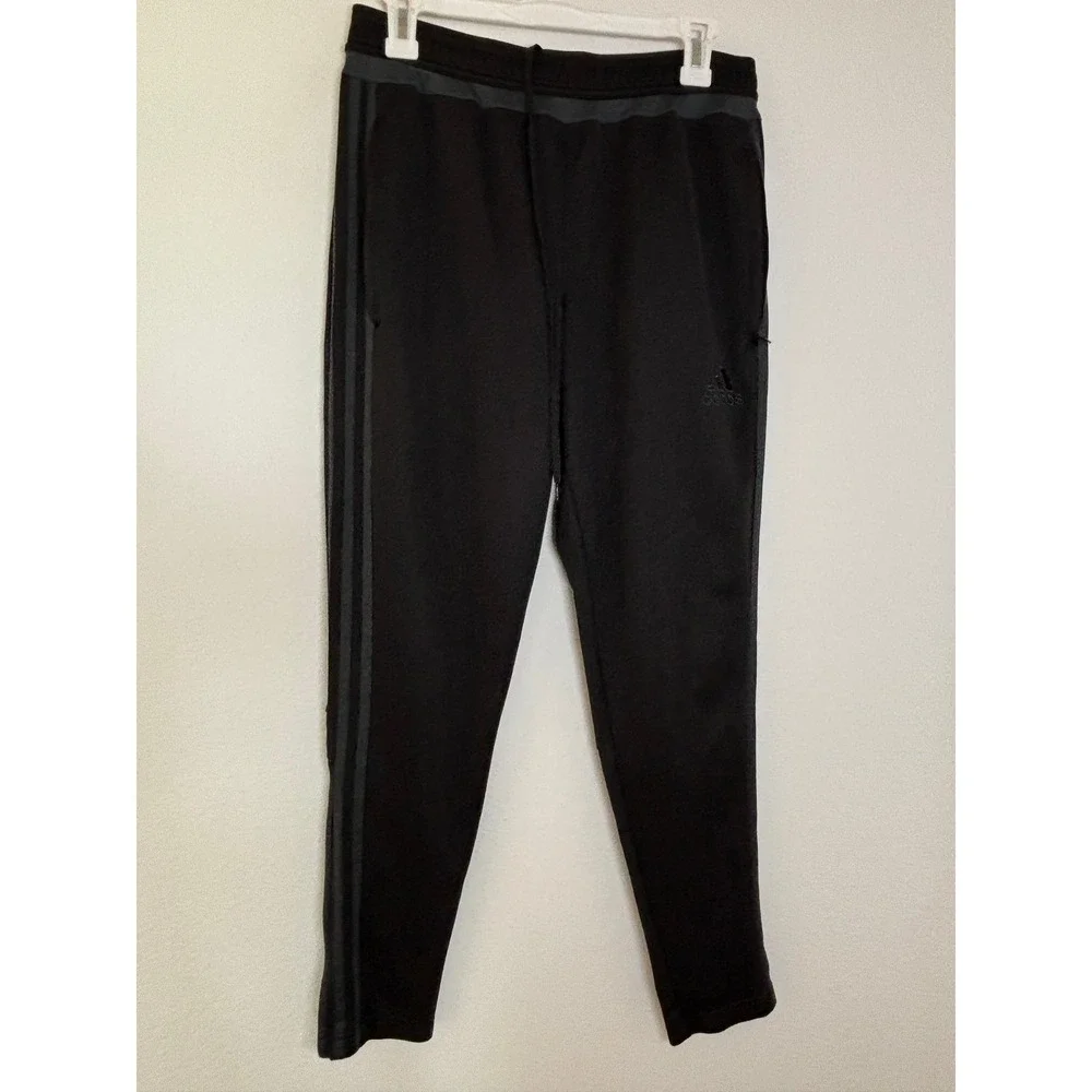 Adidas Climacool Track Pants Mens Medium Black Tapered Zipper Ankle Joggers